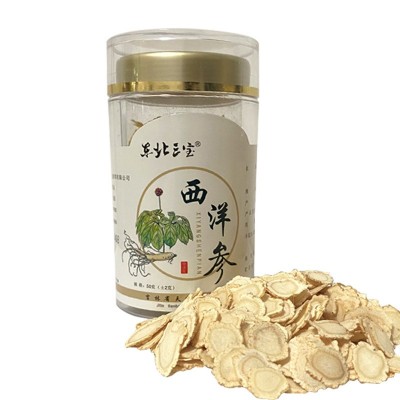 现货西洋参切片瓶装泡水煲汤药膳中药材西洋人参横切西洋参片图5
