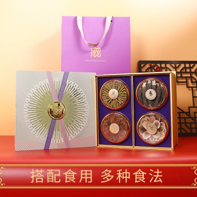西洋参礼盒高端批发滋补品龙头凤尾石斛红参鹿茸片羊肚菌图2