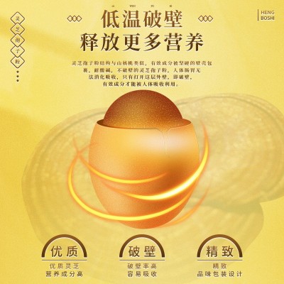 破壁灵芝孢子粉单盒礼盒保健食品蓝帽批发代发灵芝片灵芝粉厂家图3