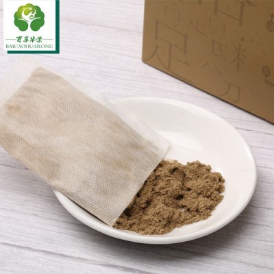 百草华荣厂家批发泡脚包 6克*30包蒲公英三七红花艾叶足浴包图2