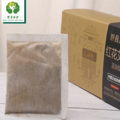 百草华荣厂家批发泡脚包 6克*30包蒲公英三七红花艾叶足浴包图4