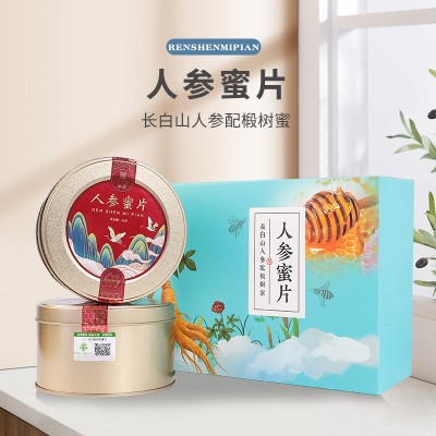 长白山人参蜜片 鲜人参 椴树蜜 礼盒装 罐装 散装 抖音代发 蜜片图4