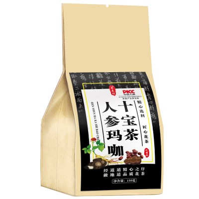 寻花坊人参玛咖十宝茶人参五宝茶玛咖黄精茶男人茶厂家加工150g/图5