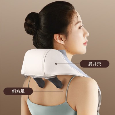颈椎按摩器肩颈背部脖子肩膀颈部按摩仪斜方肌仿真人揉捏披肩热敷图3