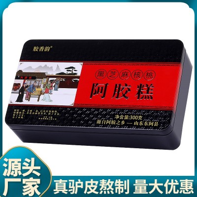 东阿县阿胶糕铁盒300即食阿胶礼盒装阿娇阿胶糕图2