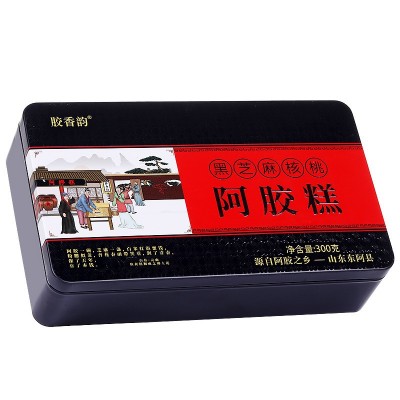 东阿县阿胶糕铁盒300即食阿胶礼盒装阿娇阿胶糕图4