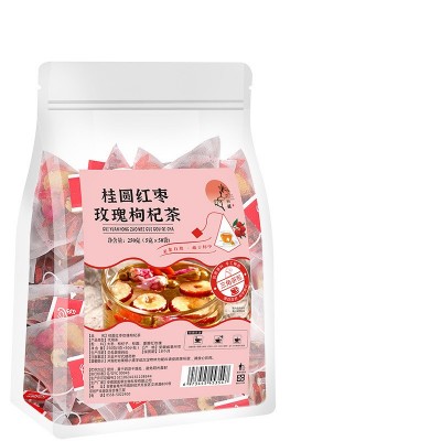 桂圆红枣玫瑰枸杞茶三角包元气女神茶系列定制黑枸杞桑葚茶批代发图5