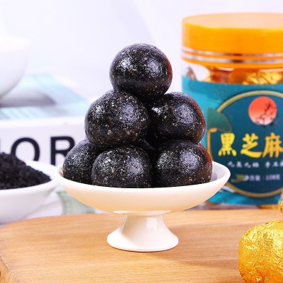 黑芝麻丸系列定制手工九蒸九晒红枣核桃黄精桑葚五黑芝麻丸子批发图2