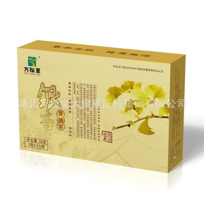 万松堂银杏黄精茶中老年代用花茶银杏黄精茶袋泡茶一件代发图2