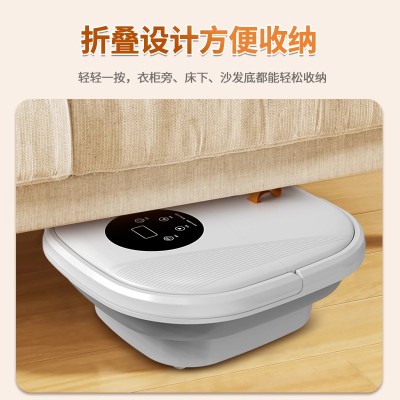 跨境可折叠足浴盆泡脚桶电动按摩器加热自动泡脚盆深桶家用足疗机图2
