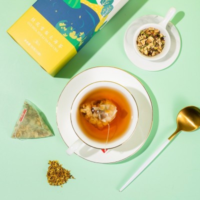桂花雪梨大海茶组合三角包袋泡茶厂家直销一件代发图2