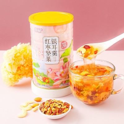 好恋红枣坚果银耳羹500g罐装藕粉批发坚果莲藕粉网红零食源头厂家图5
