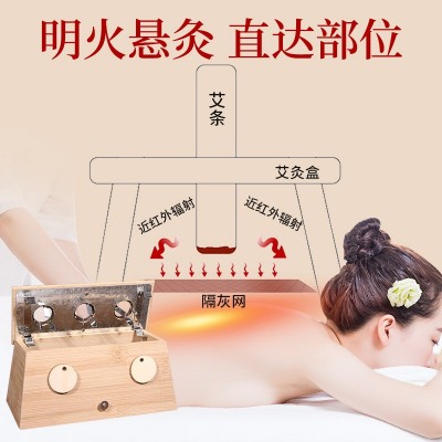 竹制艾灸盒全身通用木制艾灸罐艾灸盒随身灸家用艾灸工具艾灸仪器图3