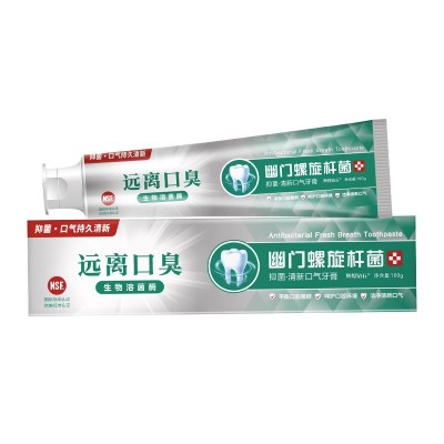 口腔抑菌牙膏远离口臭抑菌清新口气牙膏螺旋杆生物溶菌酶牙膏批发图4