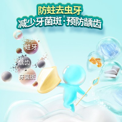 小猪呆萌儿童牙膏正品厂家批发宝宝牙膏无氟3-12岁孩专用口腔清洁图2