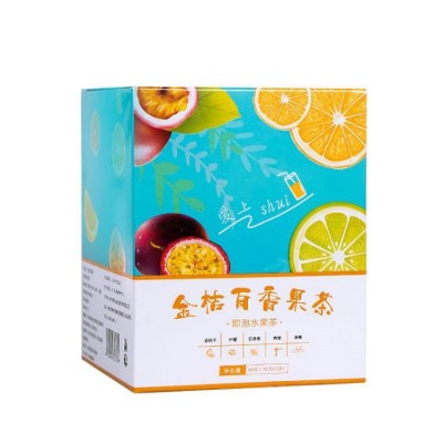 金桔柠檬百香果茶90g厂家批发分销网红冷泡冻干水果茶组合 花果茶