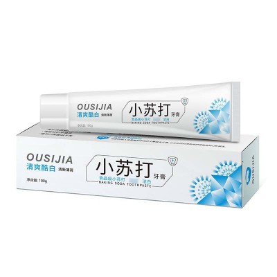 立爽品牌正品小苏打牙膏去黄亮白美白薄荷去牙渍小牙膏 地摊批发图4