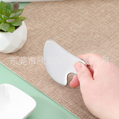工厂直供不锈钢刮痧板金属304不锈钢心形刮片面部背部按摩全身通图4