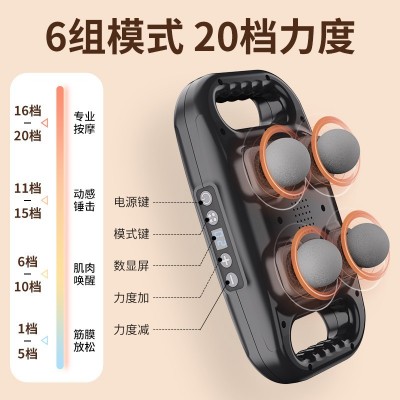工厂批发专业级强劲力度深层高频震动按摩器放松肌肉四头筋膜枪图2