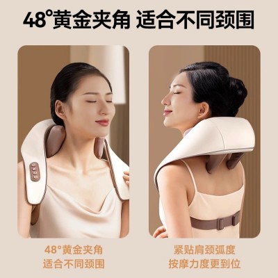 厂家斜方肌按摩器肩颈揉捏颈椎按摩仪颈部肩膀热敷多功能按摩披肩图3
