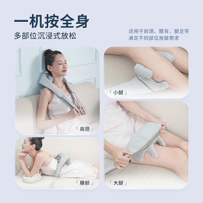 按摩披肩批发多功能颈椎颈肩斜方肌按摩器厂家直销按摩加热披肩图3