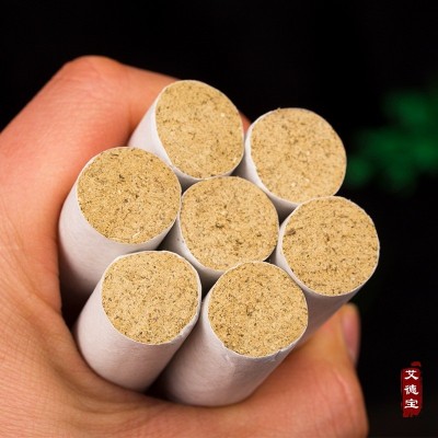 艾德宝黄金艾条家用陈年手工纯艾绒艾灸条艾柱室内线香厂家批发艾图4