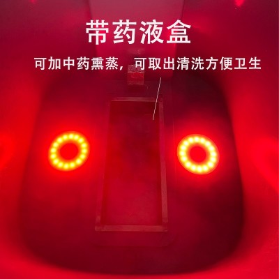 熏蒸桶蒸汽泡脚木桶中药熏蒸智能恒温加热加高艾灸足浴过小腿膝盖图2