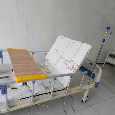 医院护理双摇护理床 定制手动翻身医用床 家用老人加宽病床翻身床图3