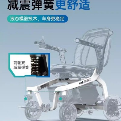 邦邦车电动轮椅车轻便智能折叠老年人残疾专用四轮代步车图4