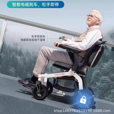 邦邦车电动轮椅车轻便智能折叠老年人残疾专用四轮代步车图3