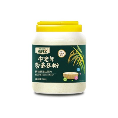 中老年高钙铁锌营养米粉可流食无蔗糖添加速食米糊成人代餐粉图5