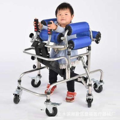 儿童站立架 不锈钢助行器 偏瘫下肢训练学步车下肢康复锻炼站立架图2