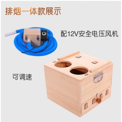 木制足疗器具家用双足温灸足部灸盒足底艾灸盒脚底熏足灸盒图3