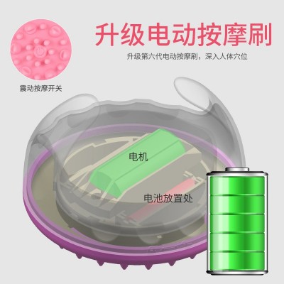 经络刷电动按摩刷刮痧刷小腿精油刷肚子魔蝎刷美容院揉腹刷洗澡图3