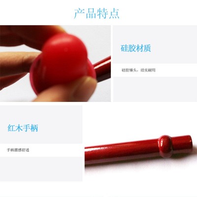 木质按摩捶长柄按摩棒健身敲打锤经络穴位足底敲打腿背橡皮小锤子图2
