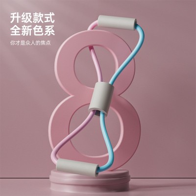 8字拉力器女背部锻炼拉伸弹力带瑜伽伸展护胸八字开肩美背拉力绳图2