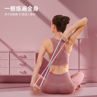8字拉力器女背部锻炼拉伸弹力带瑜伽伸展护胸八字开肩美背拉力绳图3