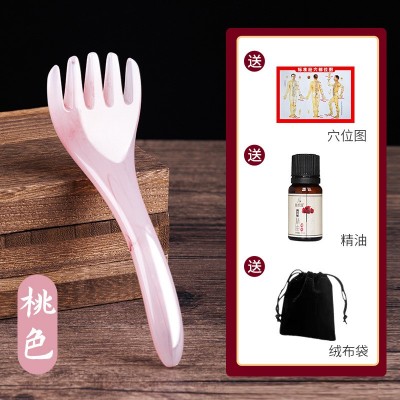 头部按摩器五爪头疗梳按摩爪按摩经络梳树脂点穴挠抓头皮按头神器图5
