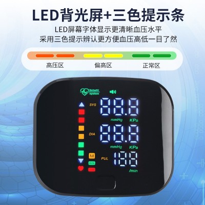 外贸专供手腕LED充电血压计俄语血压仪血压测量仪俄语血压量测仪图4