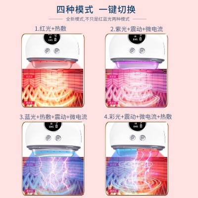 跨境热销美容仪器面部导入仪按摩仪红蓝光家用电动美颈仪刮痧仪器图4