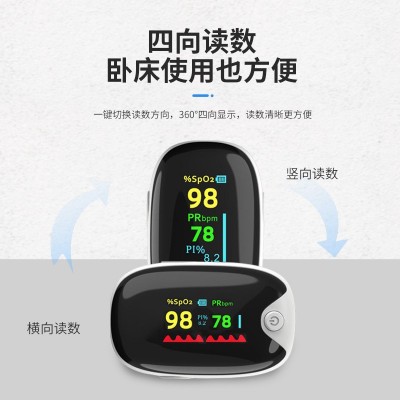 雅斯医用指夹式血氧饱和度监测仪 高精度指尖脉搏心率检测血氧仪图2