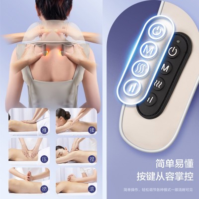 志高斜方肌颈椎按摩器颈部肩部肩颈按摩仪夹捏加热多功能按摩披肩图2