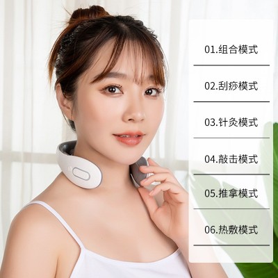 便携智能颈椎按摩器颈部按摩仪护颈加热仪呼吸灯震动热敷颈椎仪图4