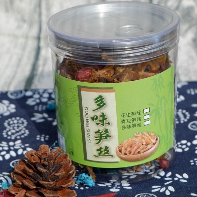 临安特产罐装笋丝 零食批发家乡的特产花生笋丝毛重250g罐装图2