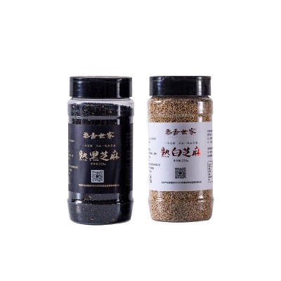 低温烘焙五谷杂粮原料炒熟白芝麻批发厨房烧烤调味炒熟黑芝麻即食图4