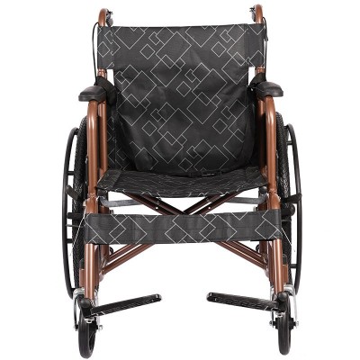 厂家加厚铝合金便携式手推轮椅折叠轻便老年人残疾人手动轮椅车