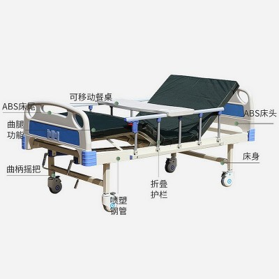 ABS单双摇护理床 家用多功能瘫痪老人病床养老院护理床医 疗诊断床图4