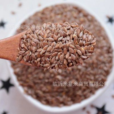棕褐色亚麻籽批发榨油胡麻籽25kg展销会现磨粉原料食品杂粮亚麻籽图4