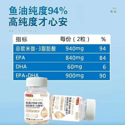 高含量94%欧米伽-3无糖型鱼油批发代发中老年90%EPA+DHA深海鱼油图4
