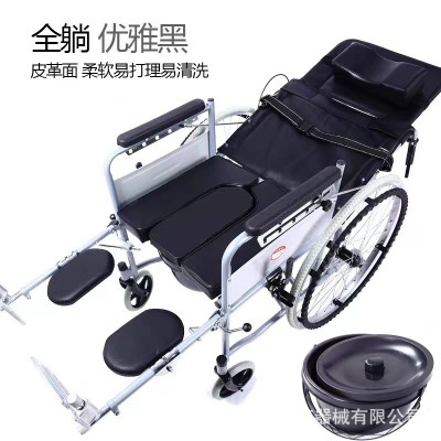 轮椅折叠轻便便携老人多功能老年残疾人手推车旅行超轻代步车图2